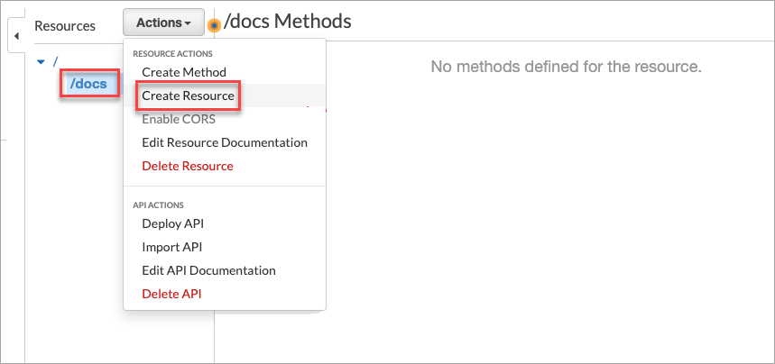 AWS API gateway proxy setup