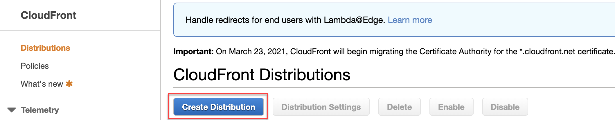 AWS CloudFront setup