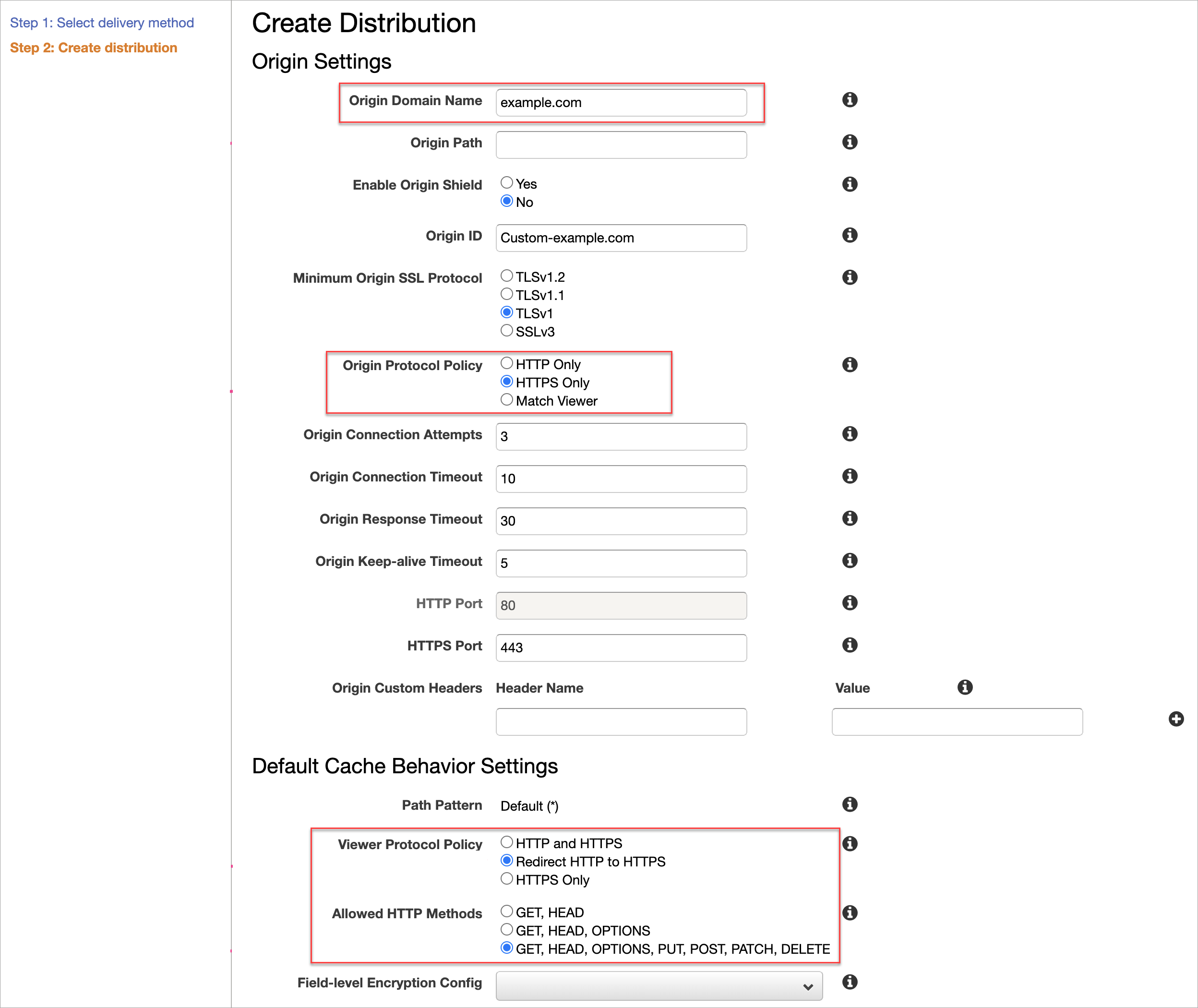 AWS CloudFront setup