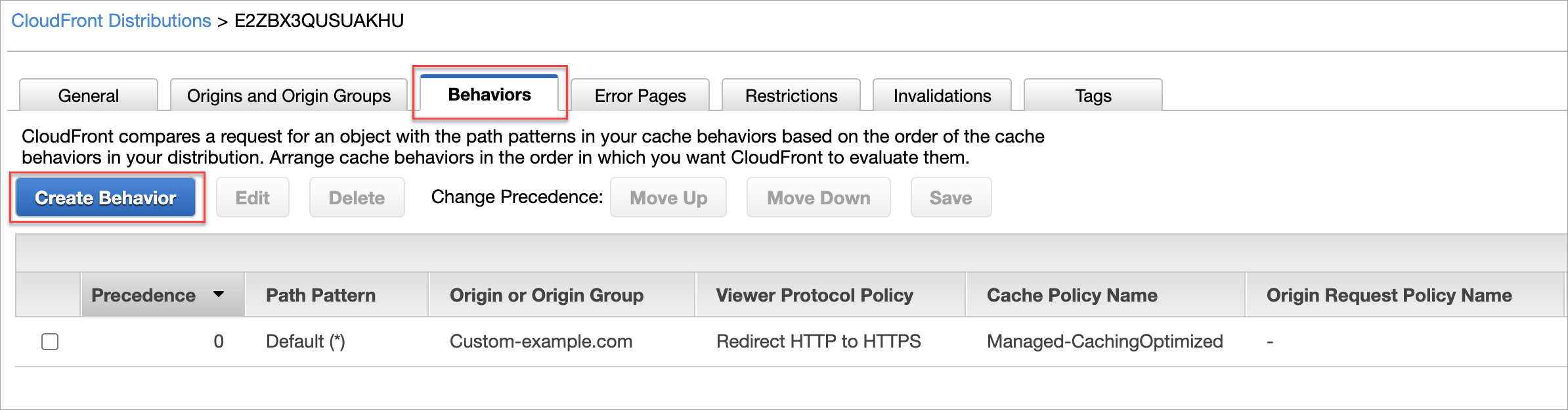 AWS CloudFront setup