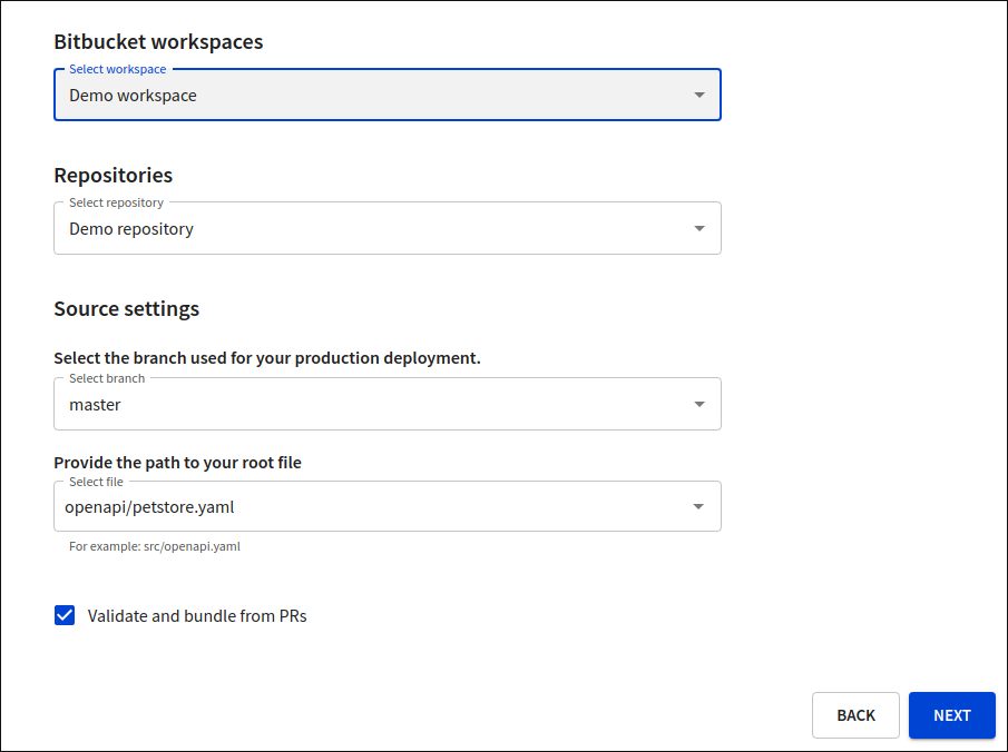 Configure Bitbucket Cloud source