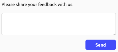 Comment feedback form