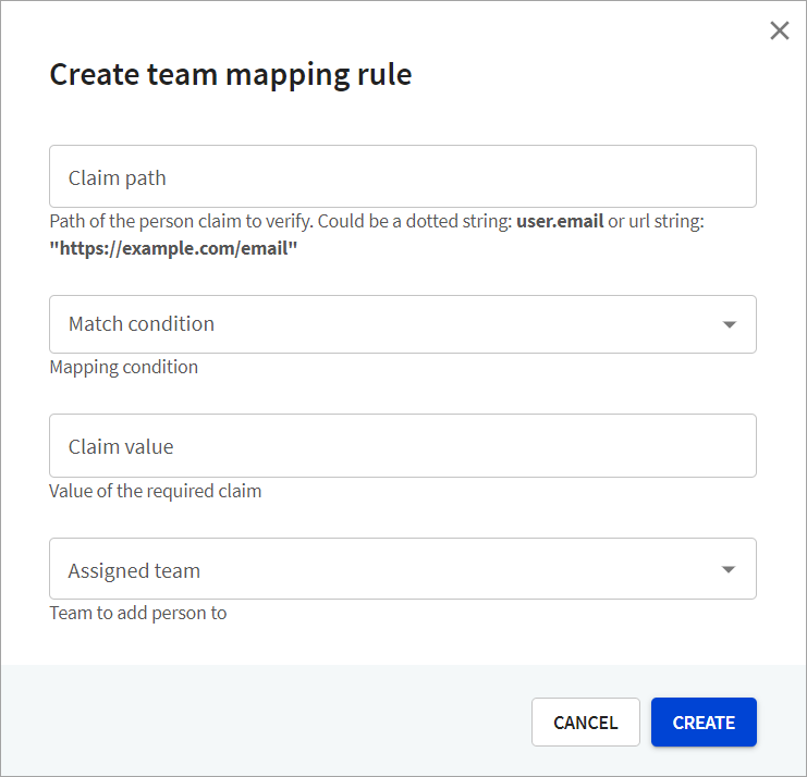 Manage team mapping