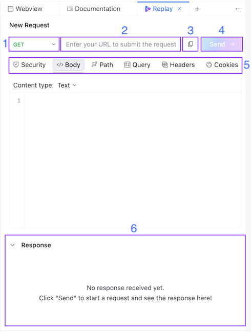 Screenshot of the Replay tab in Reunite editor