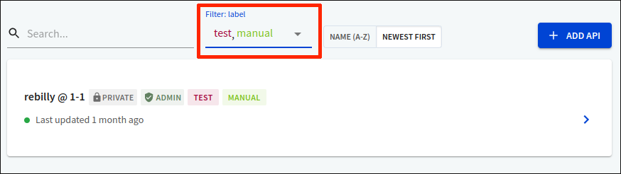 Filter by labels