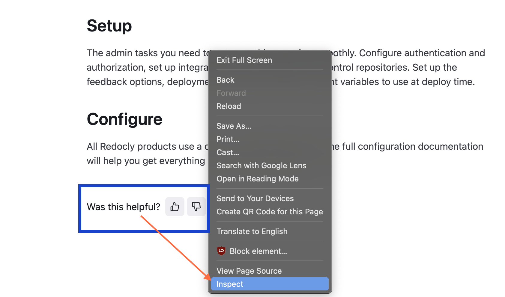 Inspect component