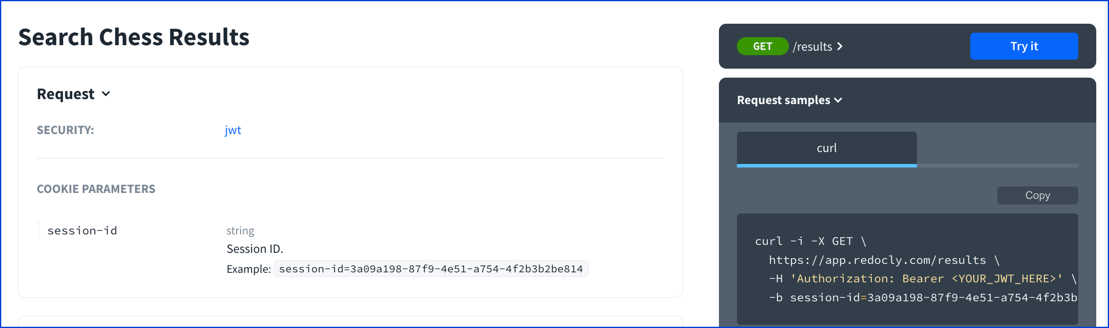 parameter cookie description