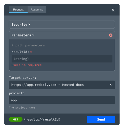 parameter try it empty