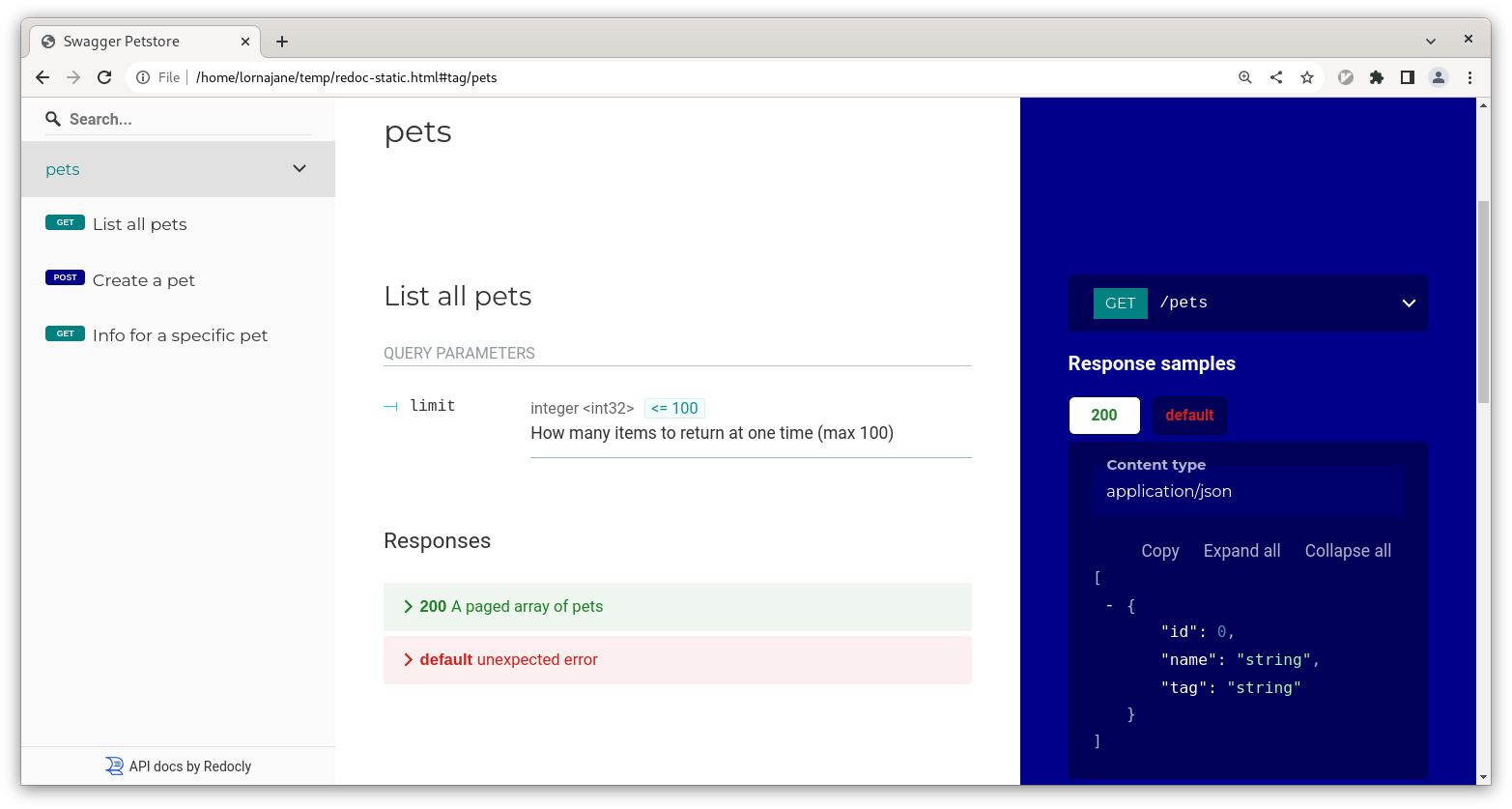 API docs with cool customization, by Redocly