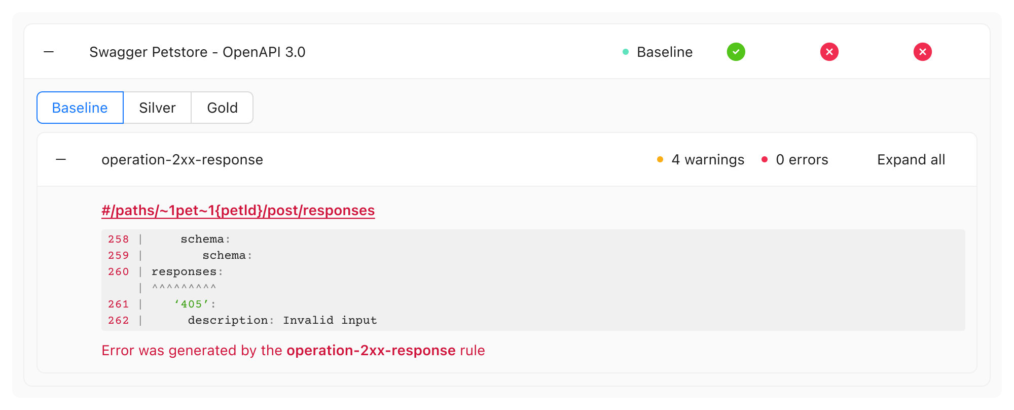 Expanded scorecard report in Deployments
