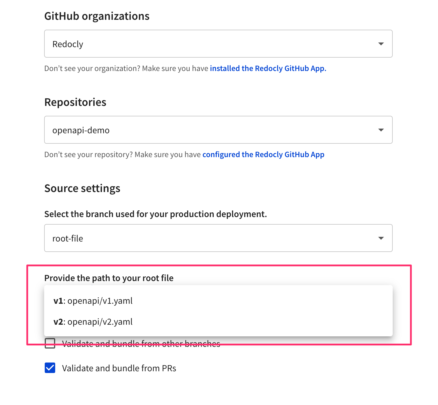 root file versioning sources