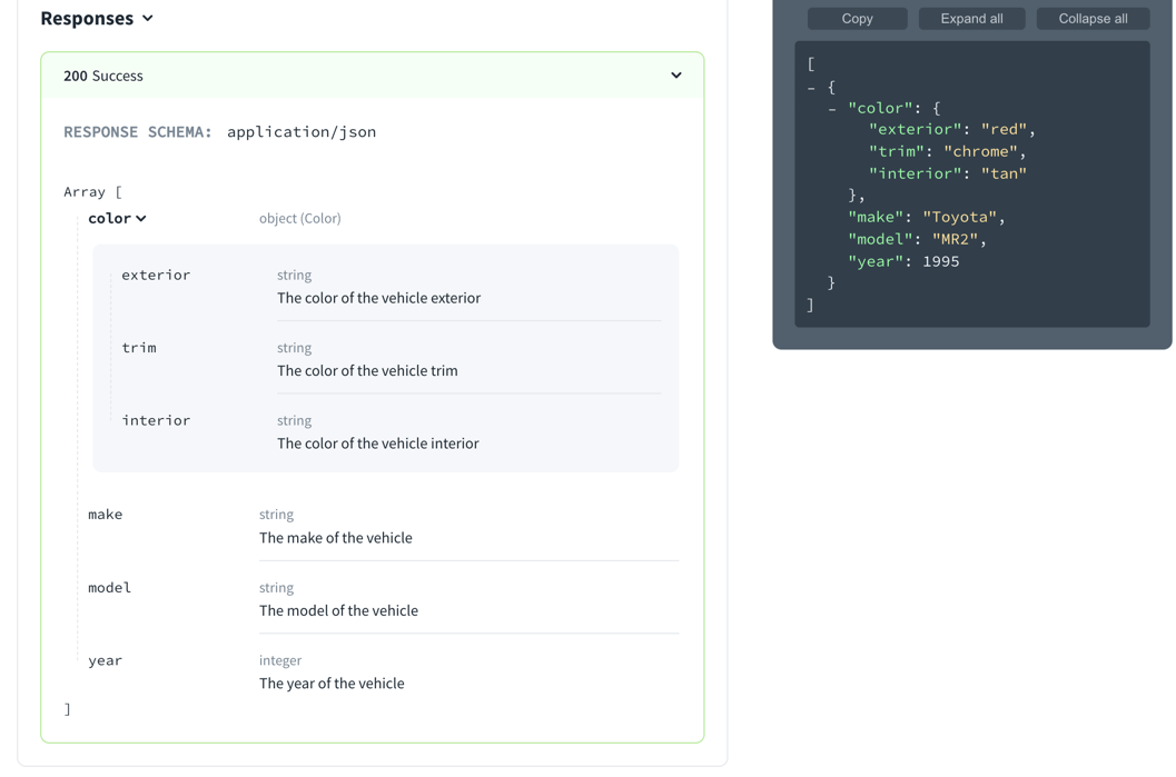 schema and example