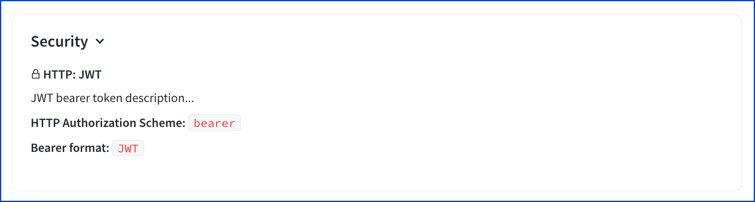 http bearer security description