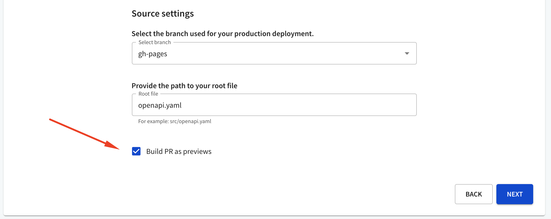 Build PRs as previews