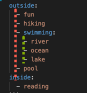 alignment of indentation levels