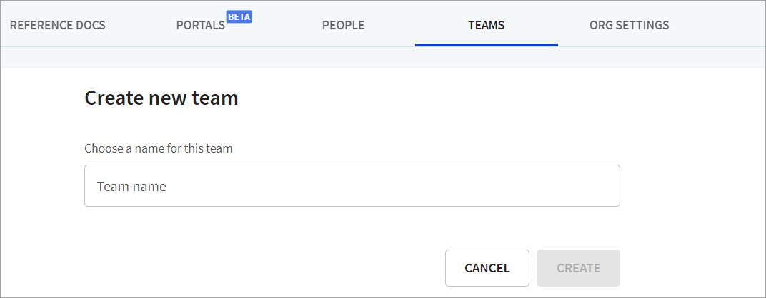 Create new team