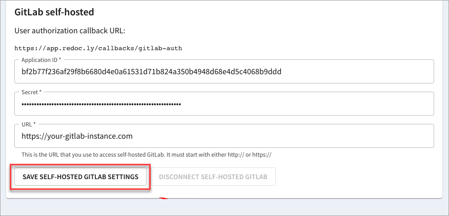 Organization source control gitlab self-managed settings